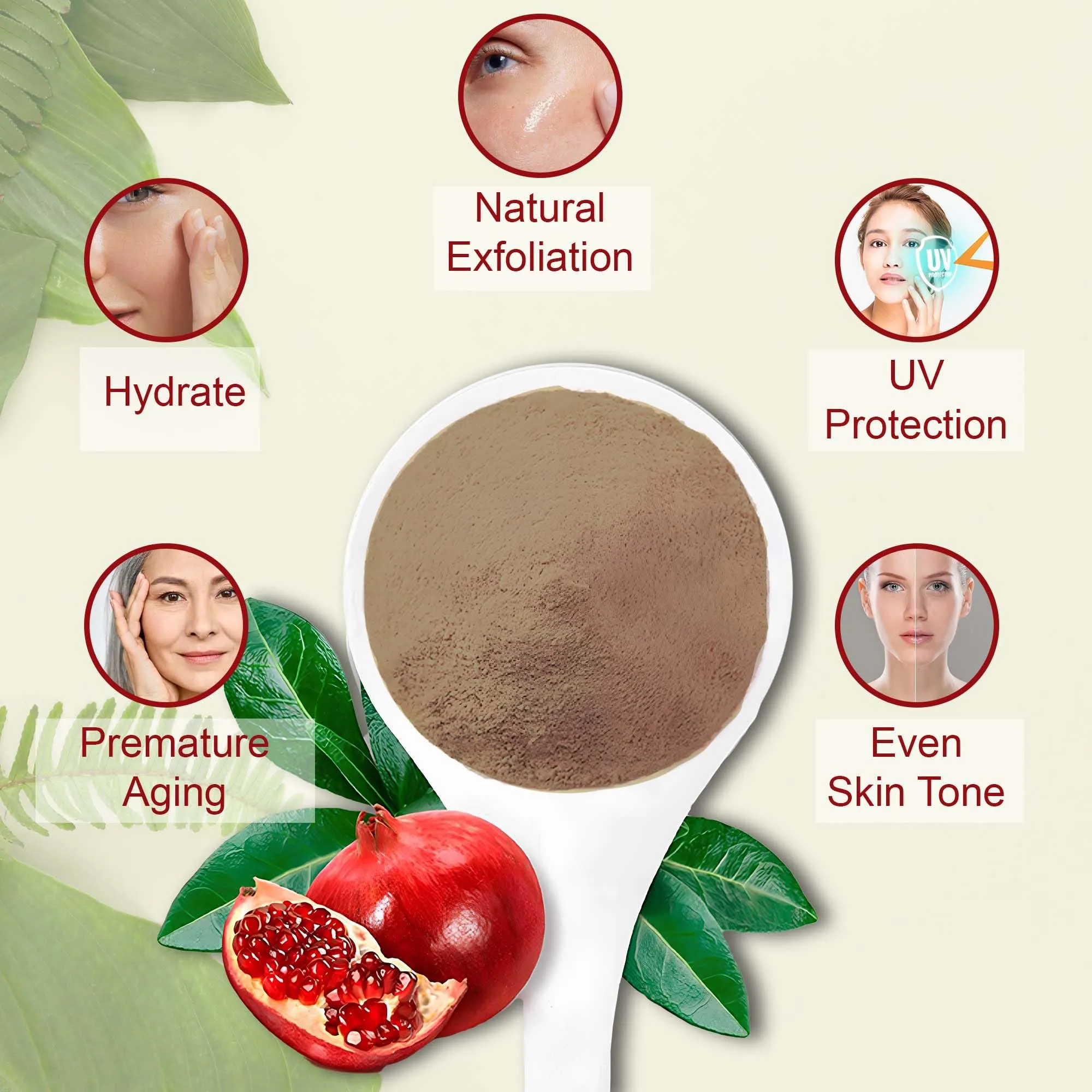 Pomegranate Peel Powder For Skin