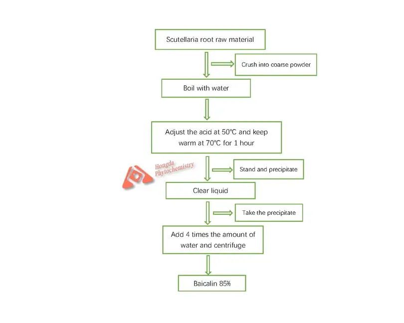 Baicalin production process