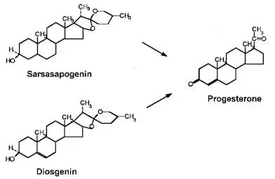 Between Diosgenin And Progesterone Between Diosgenin And Progesterone