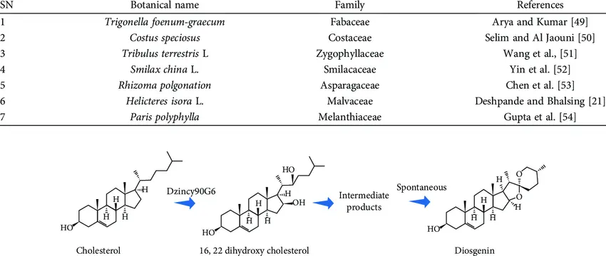 Botanical sources of diosgenin Botanical sources of diosgenin