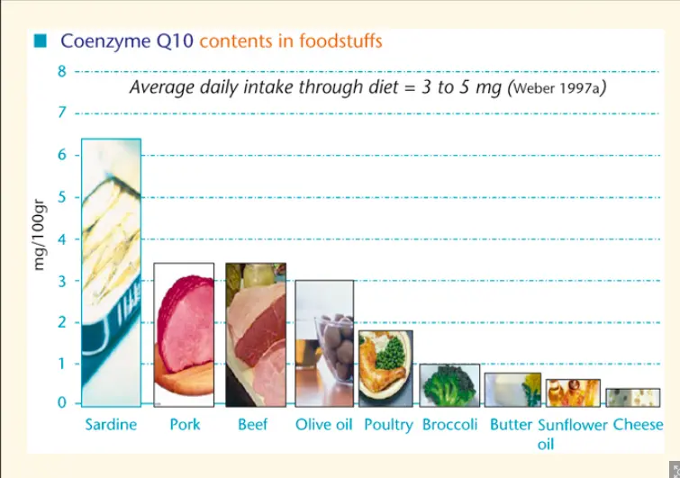 Coenzyme Q 10 in food