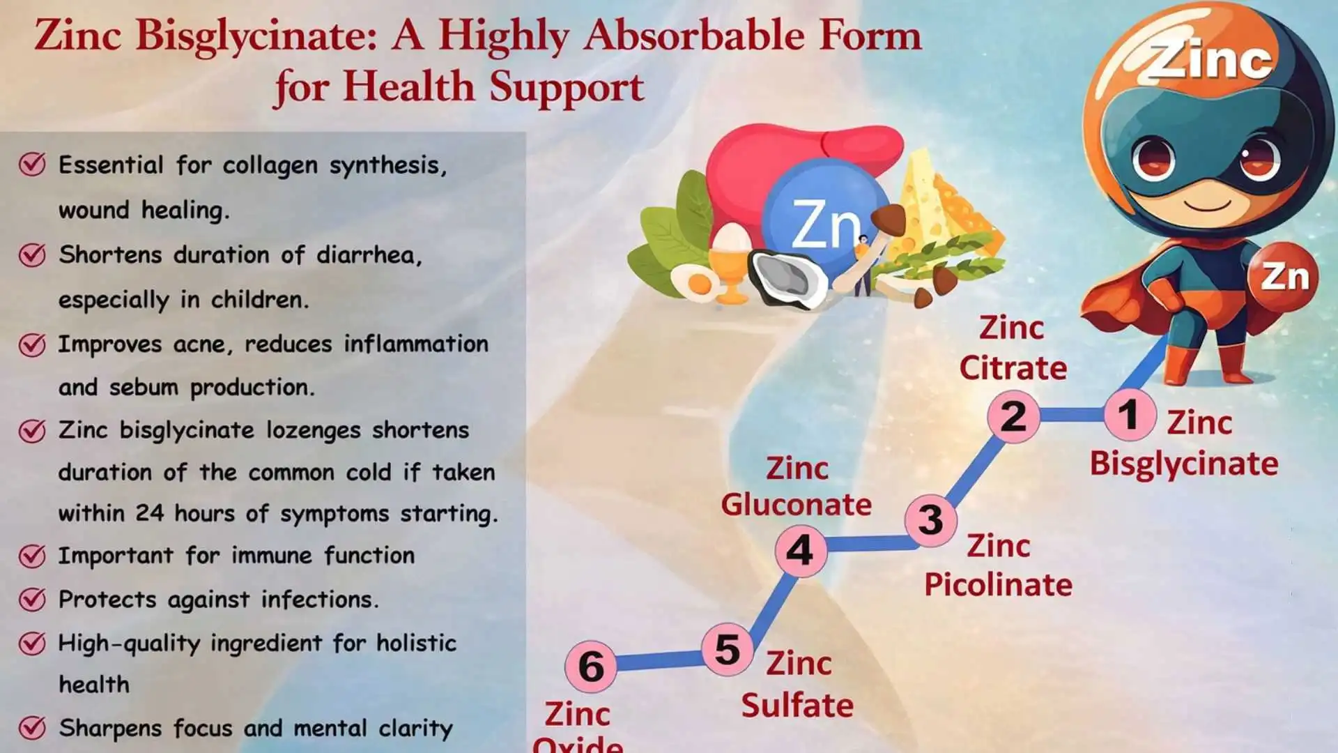 Zinc Bisglycinate Powder Uses