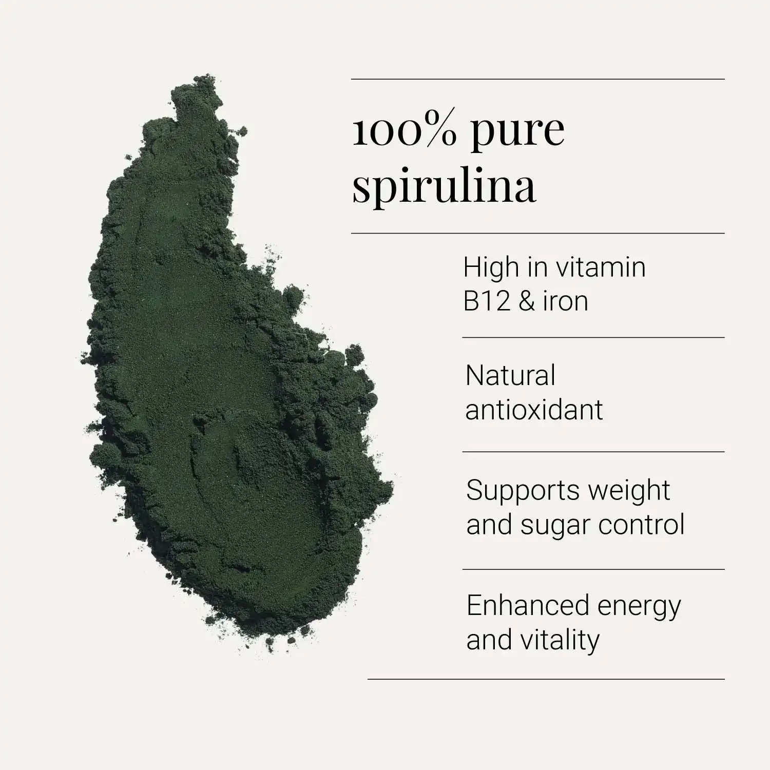 Organic spirulina powder