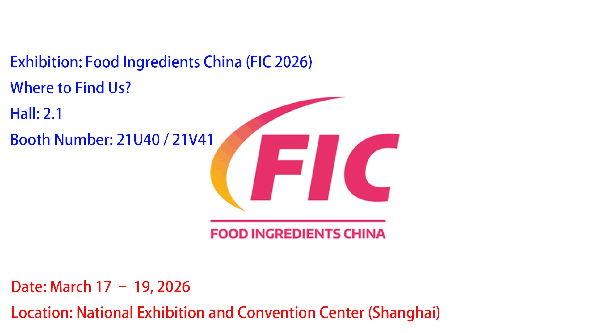 FIC Shanghai 2026