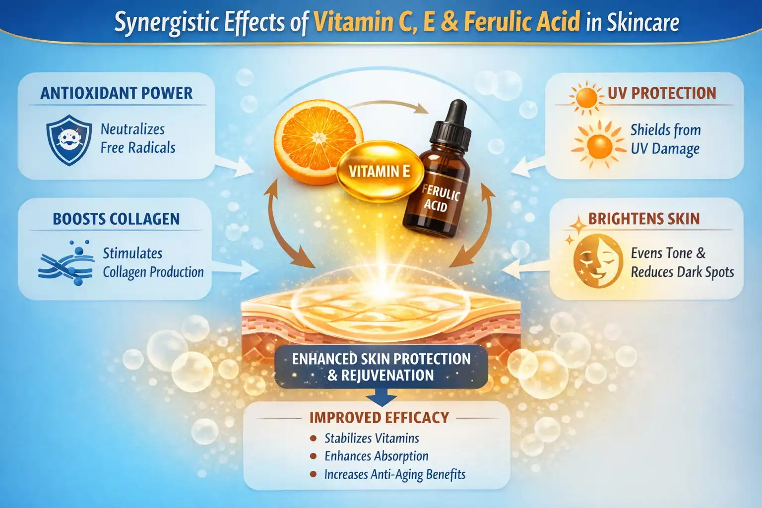 Ferulic acid powder and vitamin c Ferulic acid powder and vitamin c
