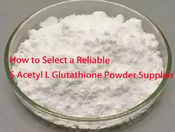 How to Select a Reliable S Acetyl L Glutathione Powder Supplier?